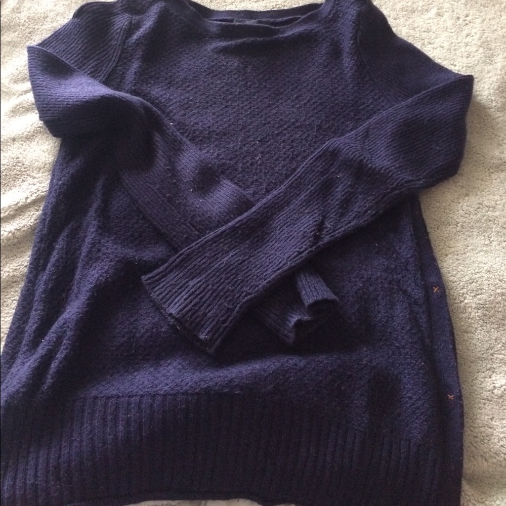 Gap navy wool sweater with button detail