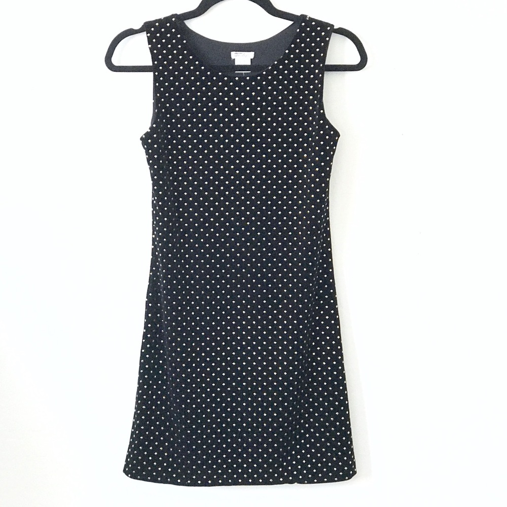 Sally Miller Gold Studs & Velvet Stunning Black Sleeveless Dress 🌟