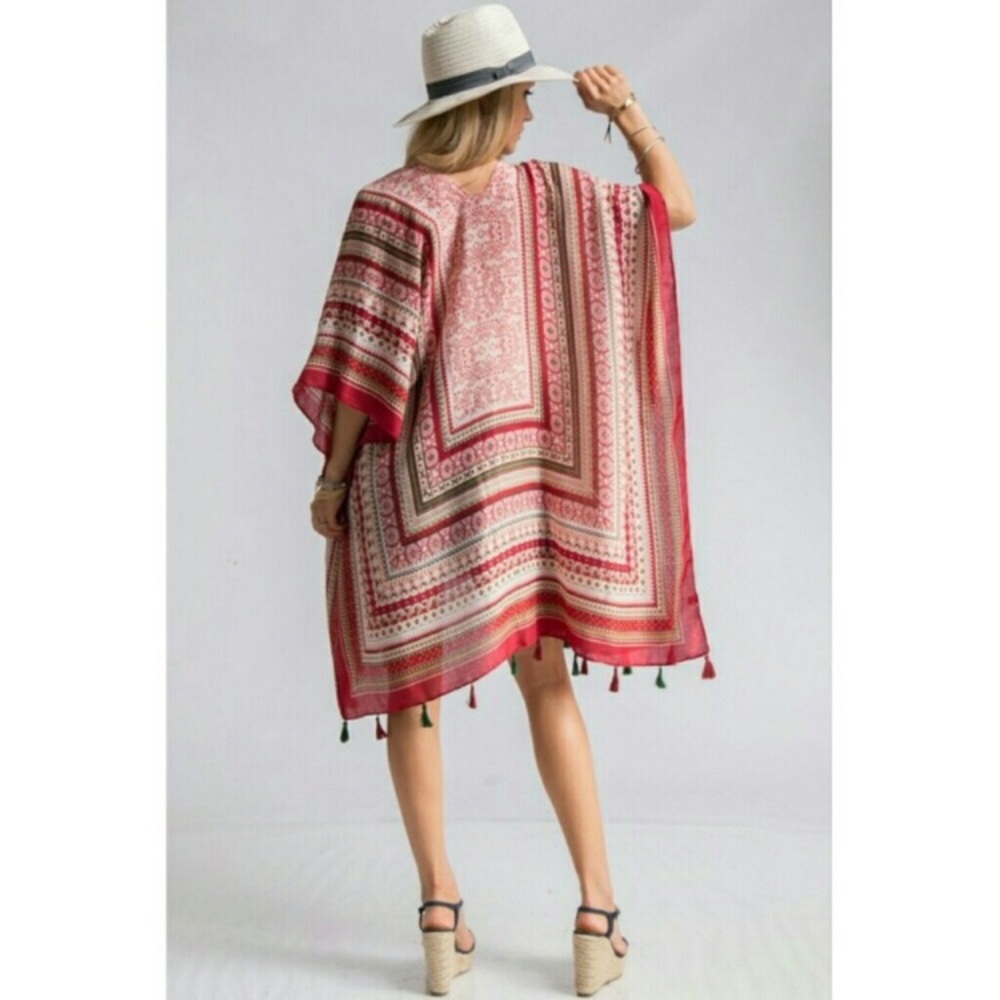 πHPπ Red Aztec Shrug - Picture 1 of 5