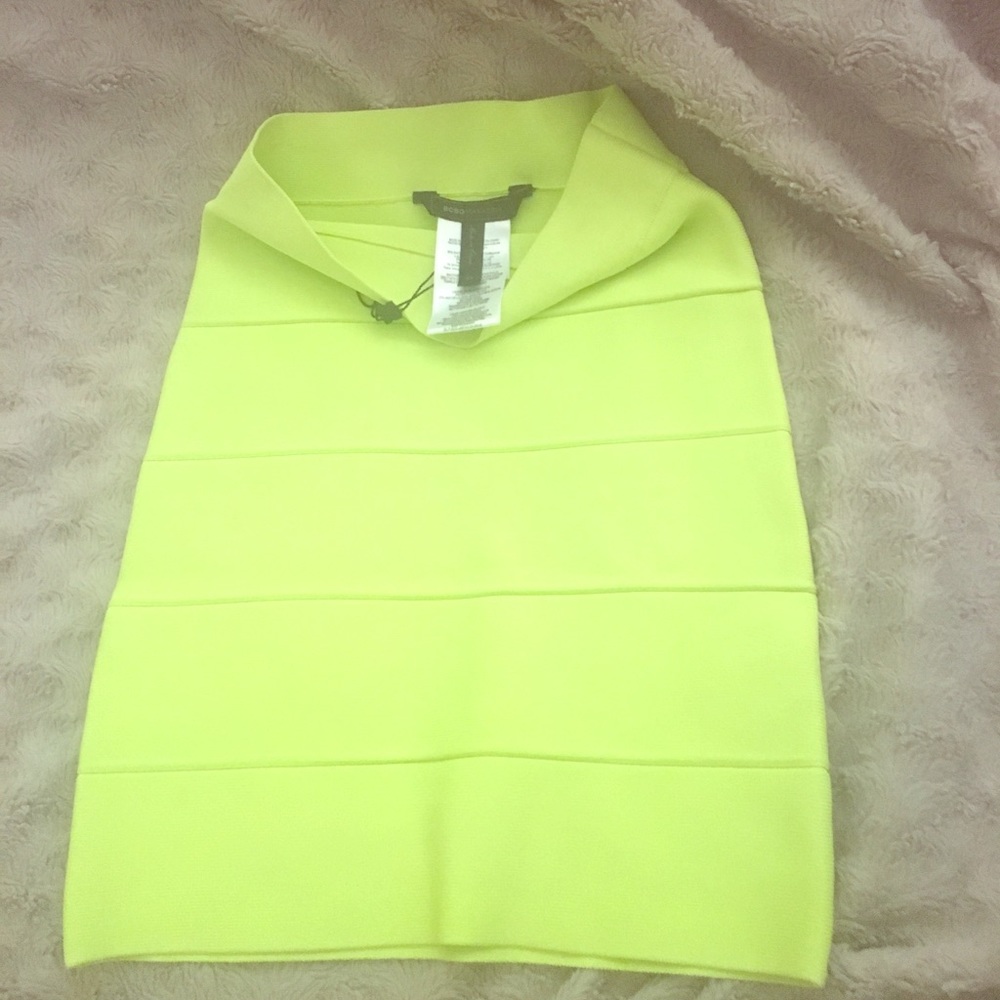 Bcbg  lime green skirt new with tags
