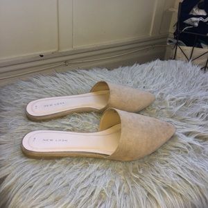 ASOS beige slide mules