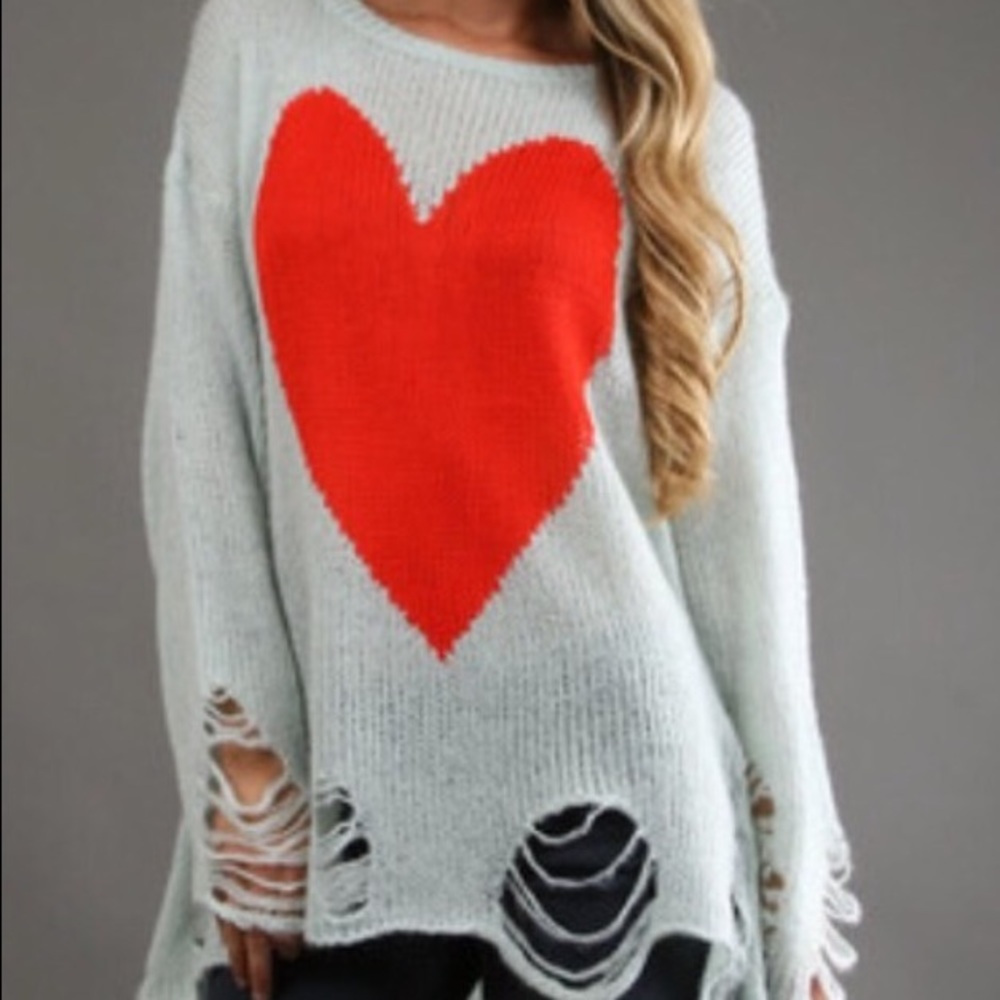 Wildfox Couture Heart Sweater