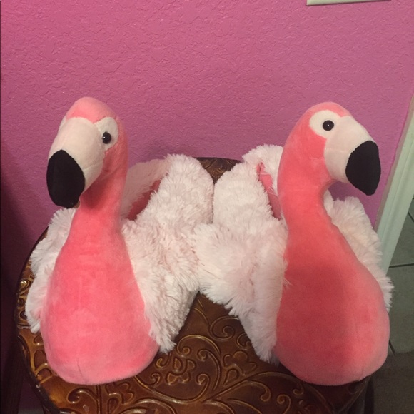 Shoes - Pink Flamingos slippers 9-10