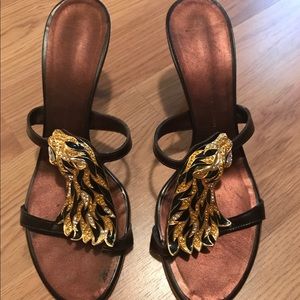 Giuseppe Zanotti Kitten  heel slip on mules