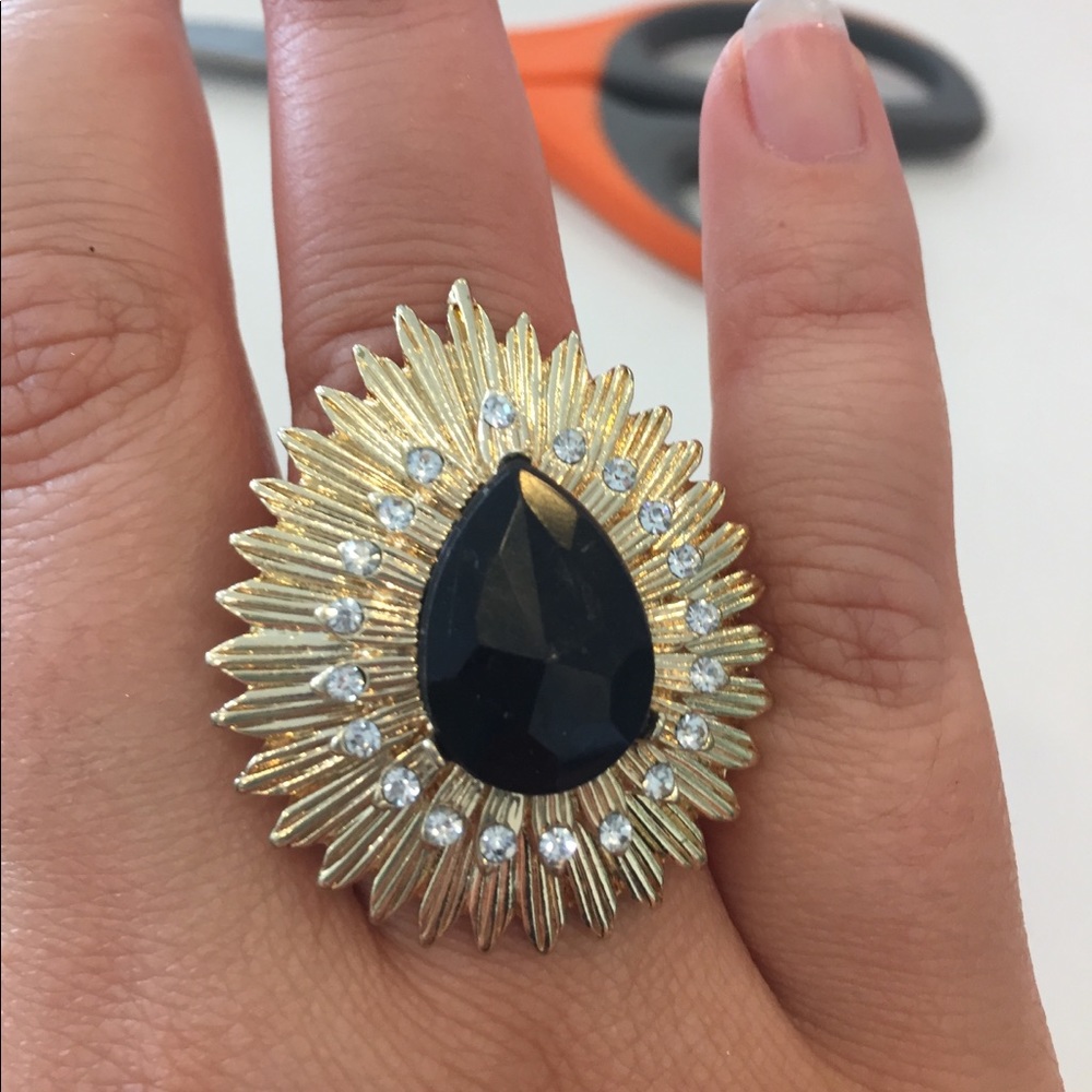Gold statement ring