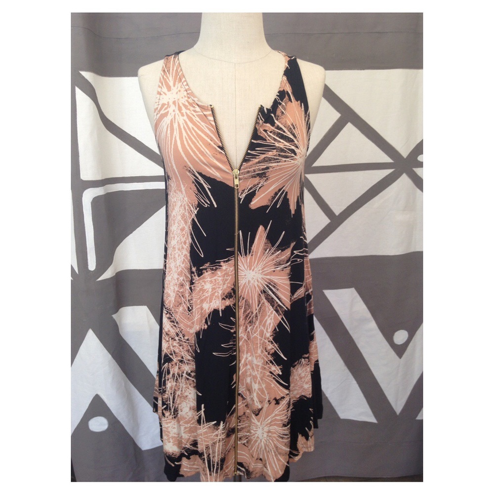 Zip up short summer dress