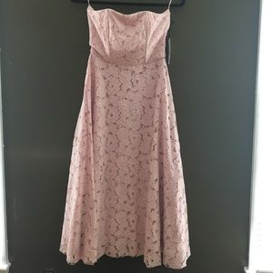 Pink floral eyelet dress