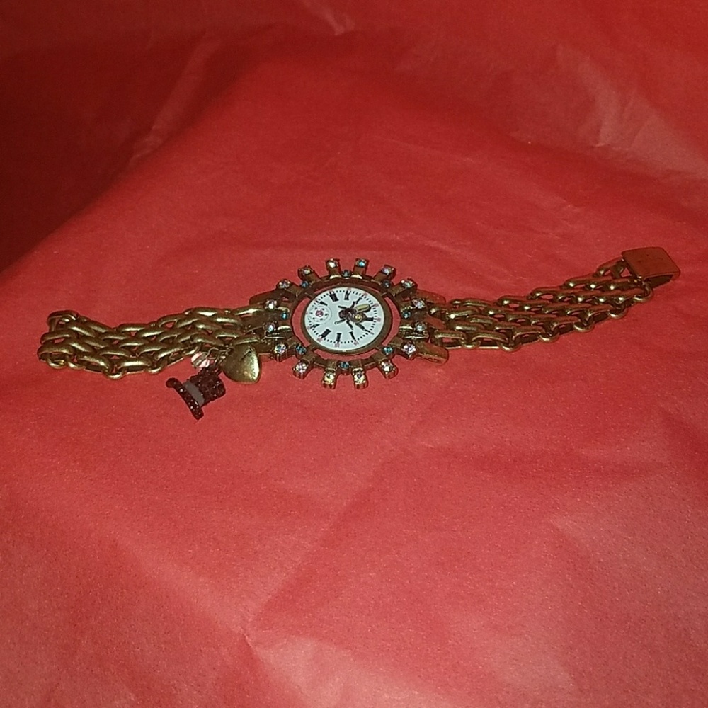 Betsey Johnson Wonderland Faux Watch Bracelet