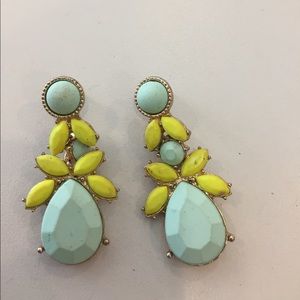 Fun neon yellow and mint earrings