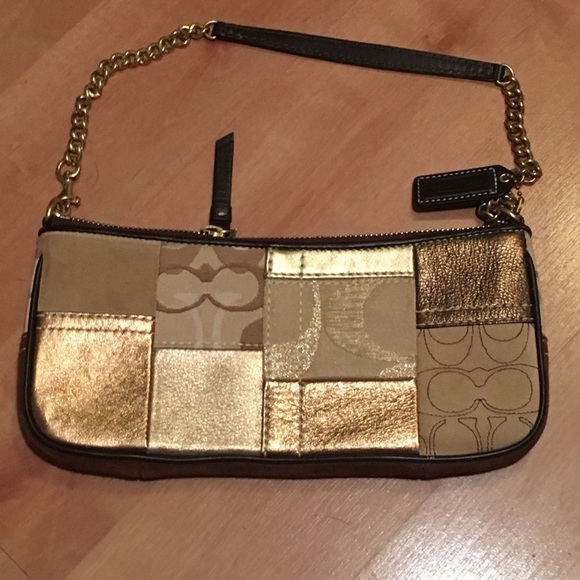 Small, gold and brown, coach purse! - Picture 1 of 1