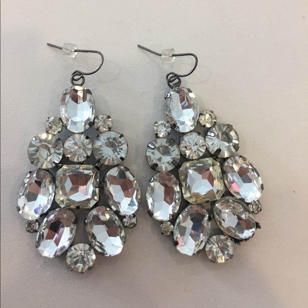Rhinestone statement earrings