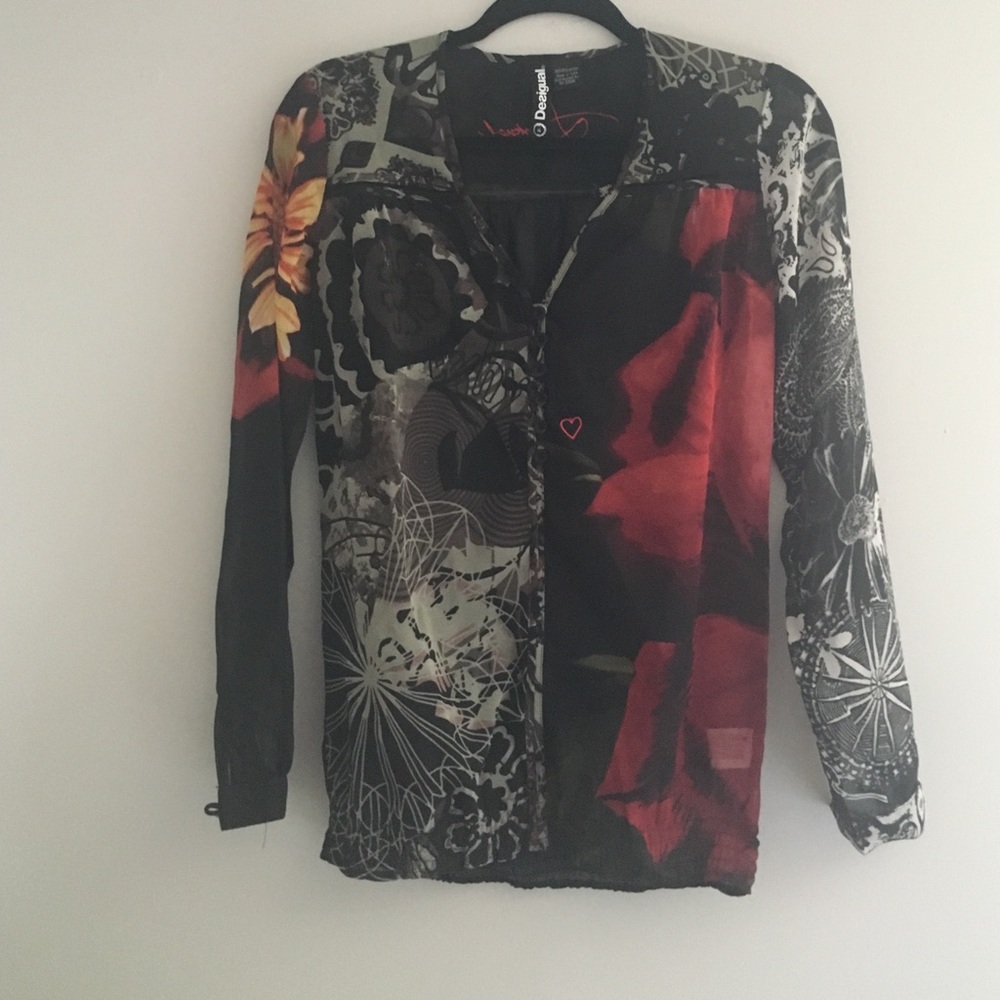 Sheer Desigual blouse