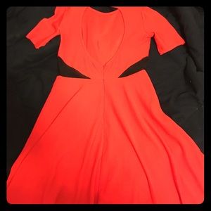 Red party dress