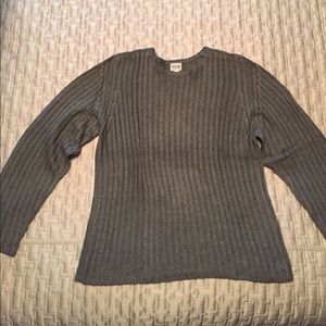 Gray textured sweater