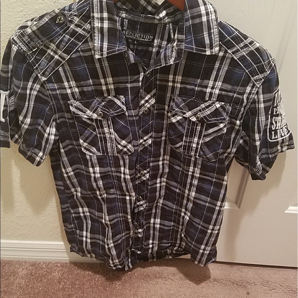 Men Affliction shirt size large