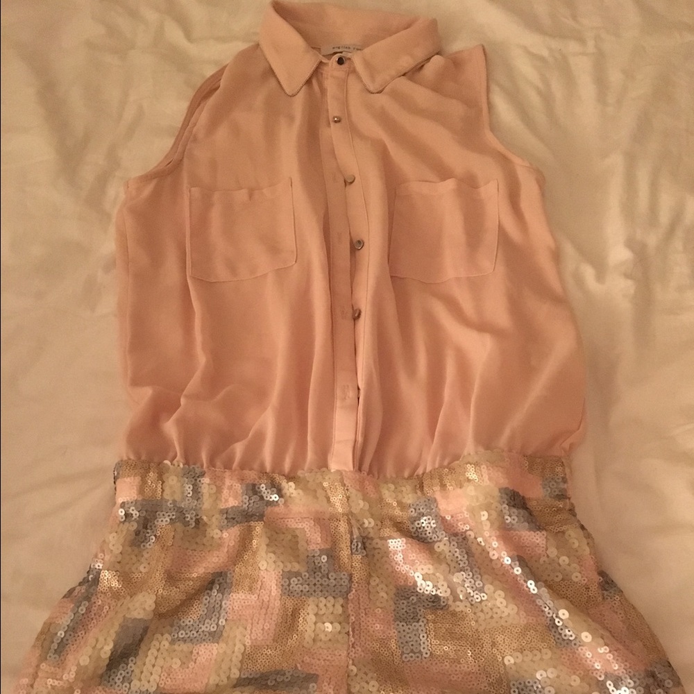 Romper with sequence detailing