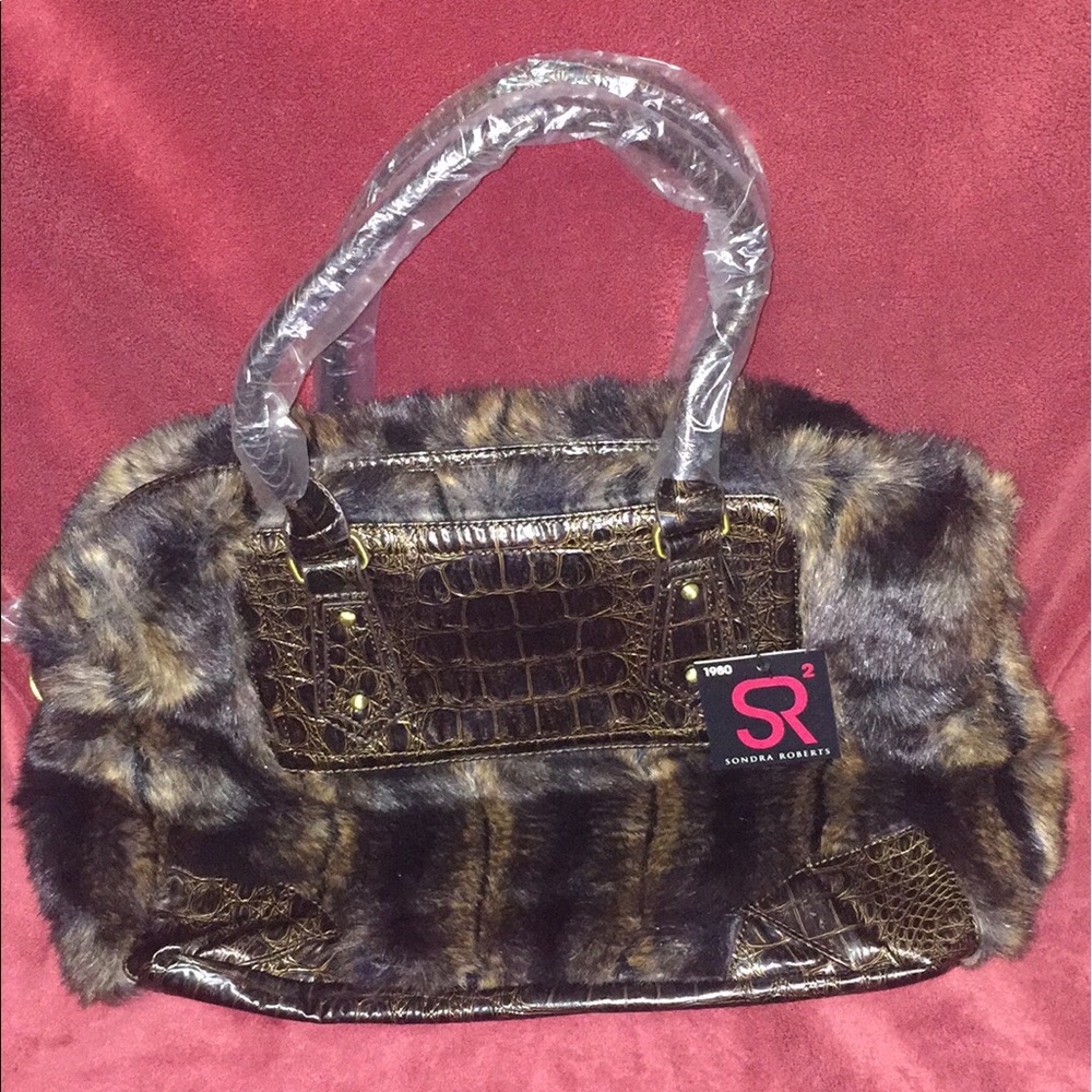 Sondra Roberts Faux Fur Shoulder bag