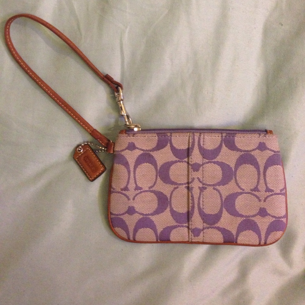 Purple Coach Wristlet