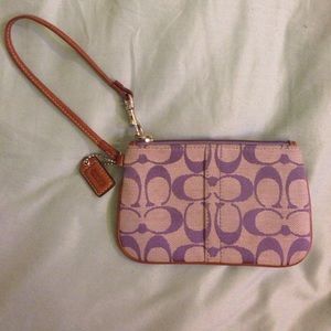 Purple Coach Wristlet
