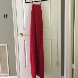 Halter red dress