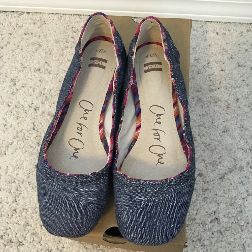 TOMS chambray ballet flats