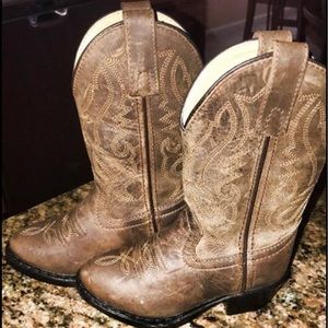 Toddler leather cowboy boots