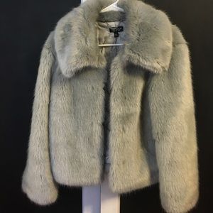 FAUX FUR TOPSHOP COAT