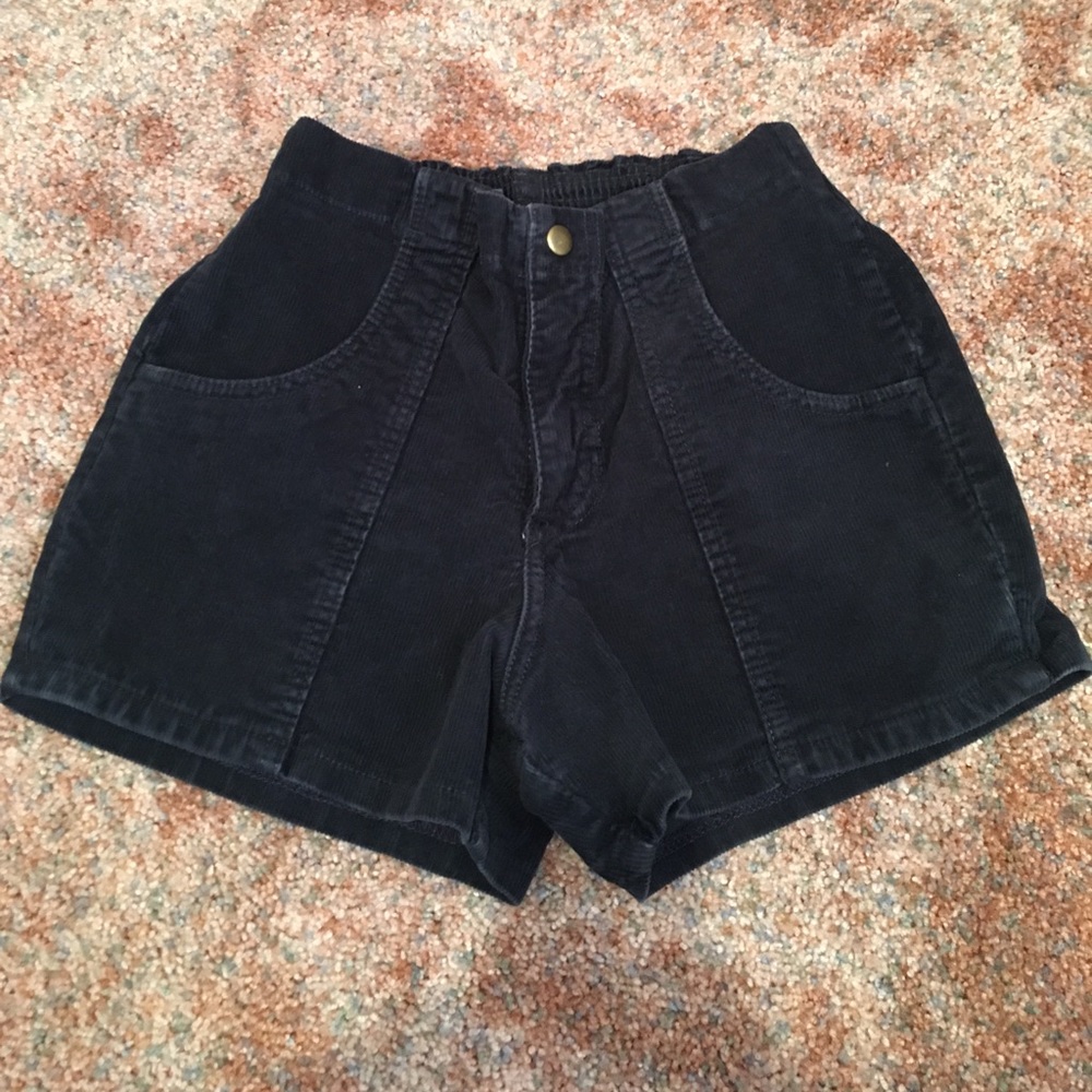 American Apparel Navy Corduroy Shorts