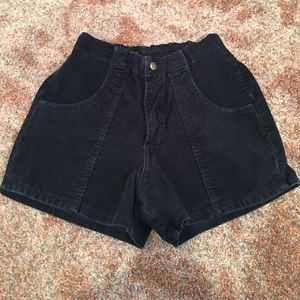 American Apparel Navy Corduroy Shorts