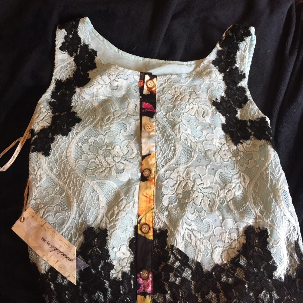 A lace tank top
