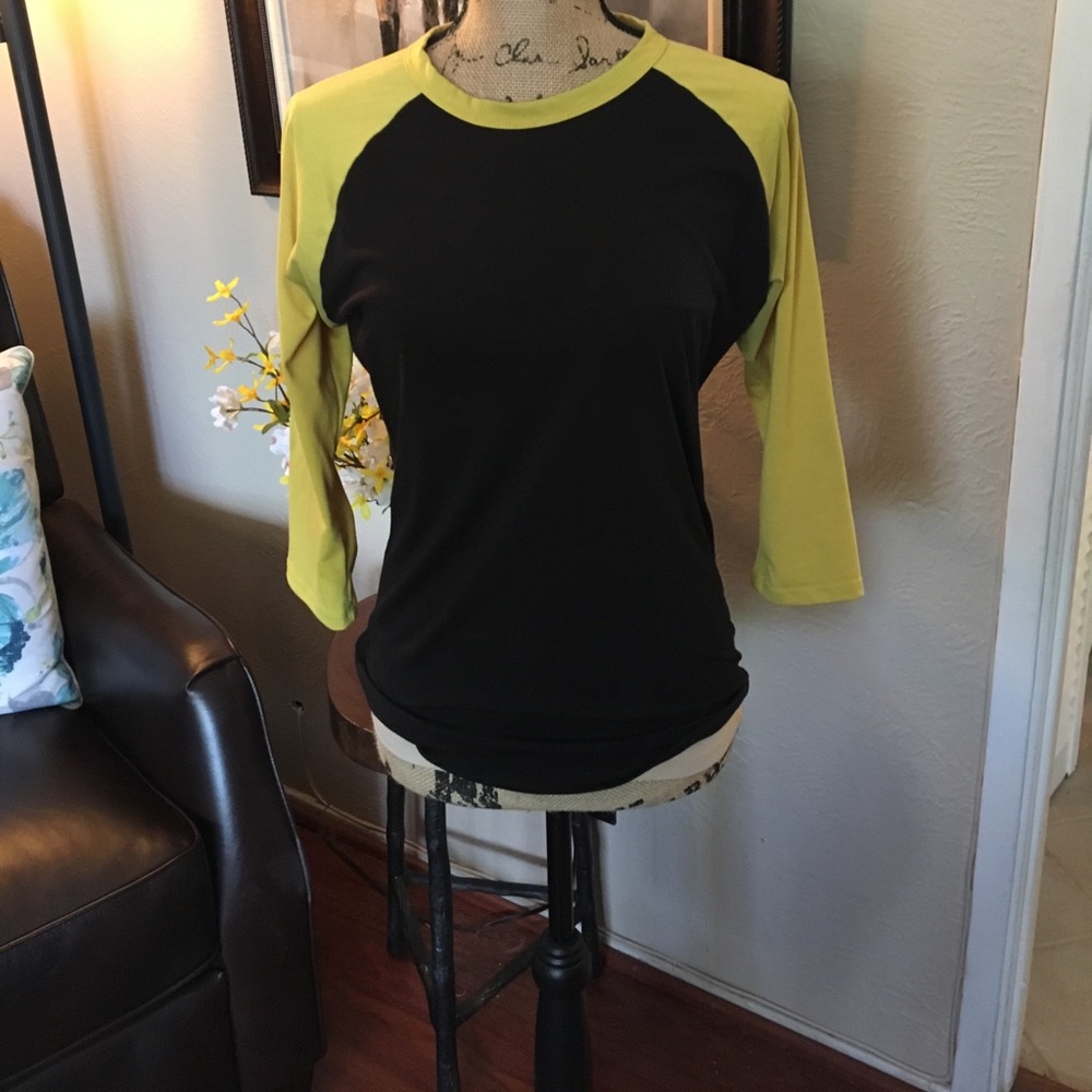 LuLaRoe Randy black and mustard