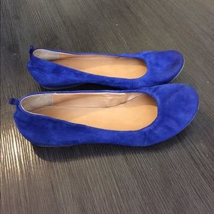 J.Crew Blue Suede Flats