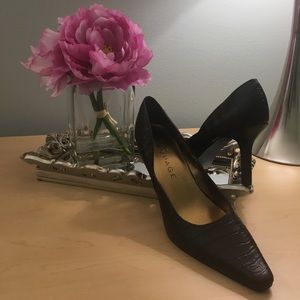 Rampage Brown Crocodile Print Heels