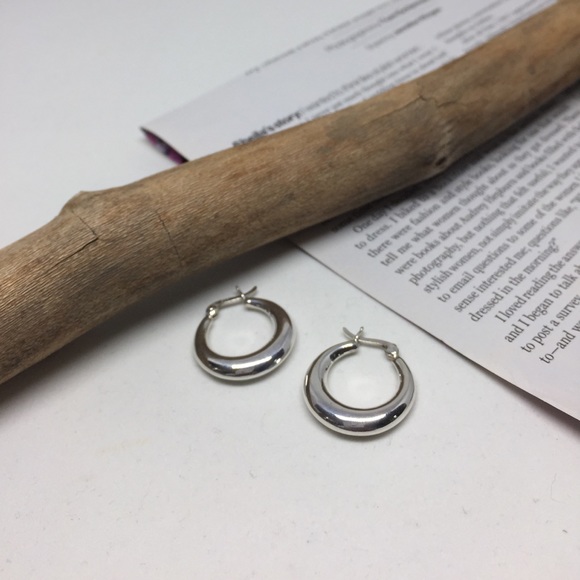 Sterling Silver Small Hoop - Picture 4 of 7