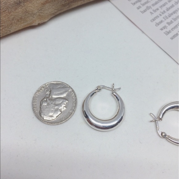 Sterling Silver Small Hoop - Picture 6 of 7