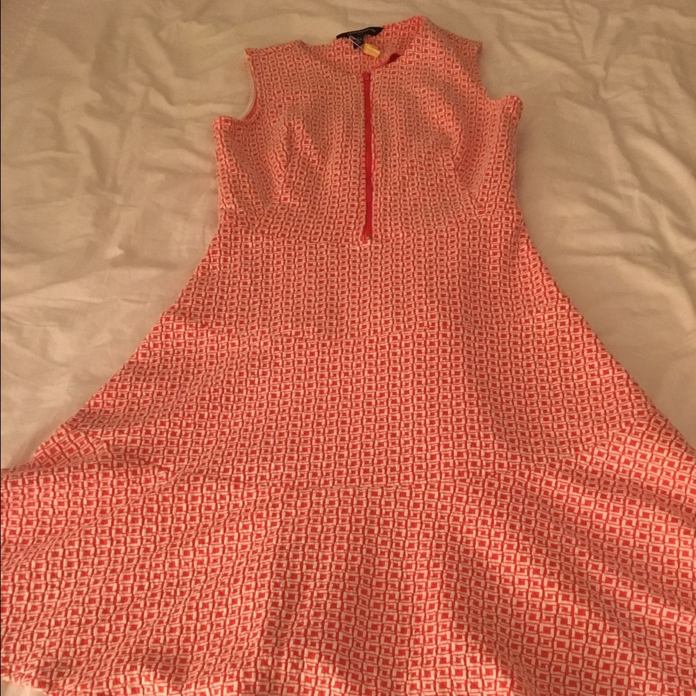 Sharagano orange tweed dress