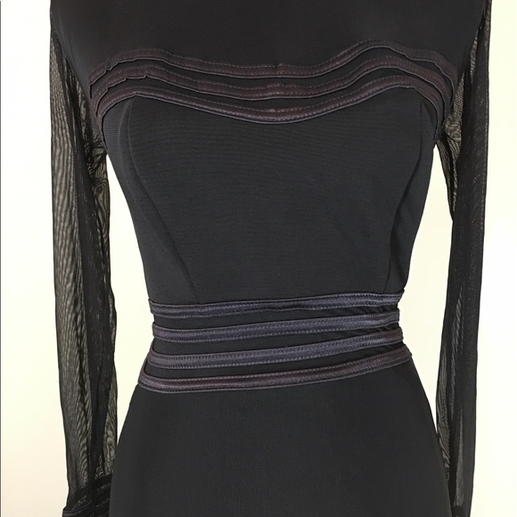 Vintage Sheer Long Black Dress - Picture 2 of 4