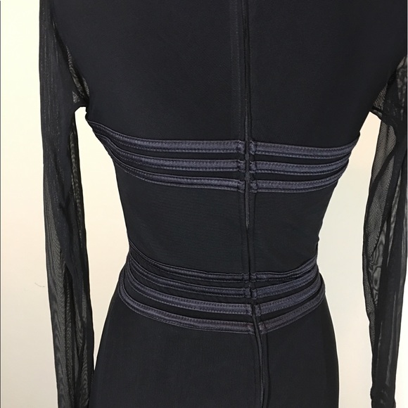 Vintage Sheer Long Black Dress - Picture 3 of 4