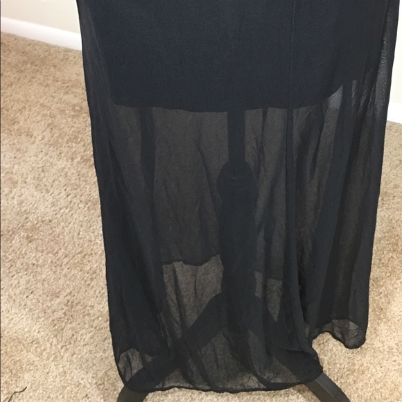 Vintage Sheer Long Black Dress - Picture 4 of 4