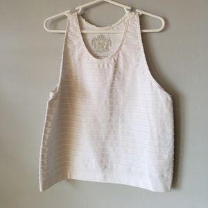 White ribbed crop top