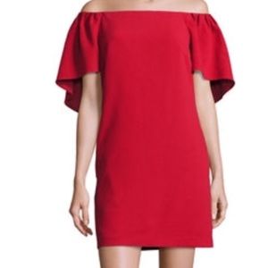 Trina Turk off the shoulder Red Dress. Size 0
