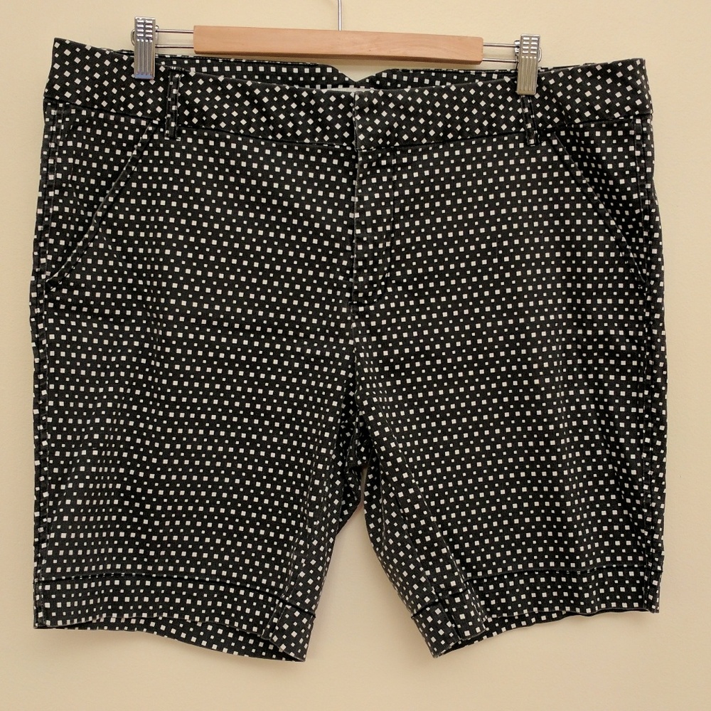 Black and white shorts