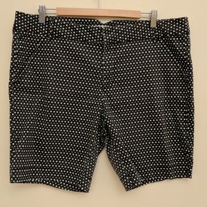 Black and white shorts