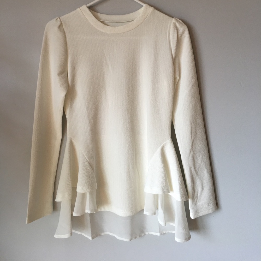 Gorgeous cream peplum top