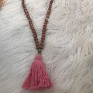 Long tassel necklace