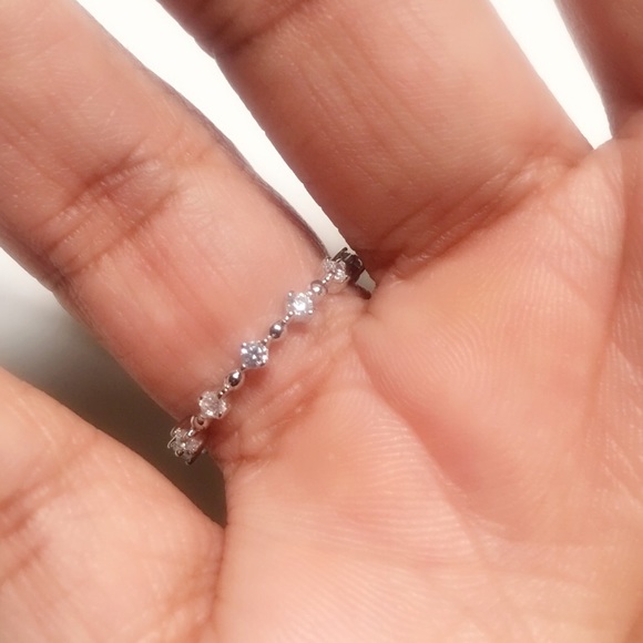 🆕925 Sterling Silver  Cubic Zirconia - Picture 2 of 5