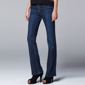 🆕Simply Vera Wang Dark Wash Bootcut Denim