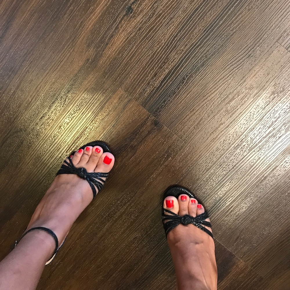 Black Strap Heels...