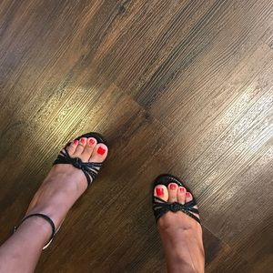 Black Strap Heels...