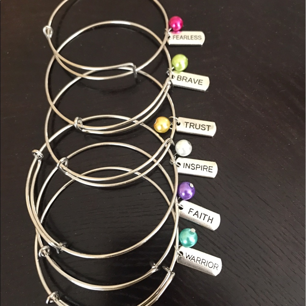 Inspirational charm bracelets